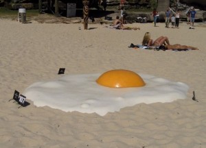 Create meme: beach, scrambled eggs, beach