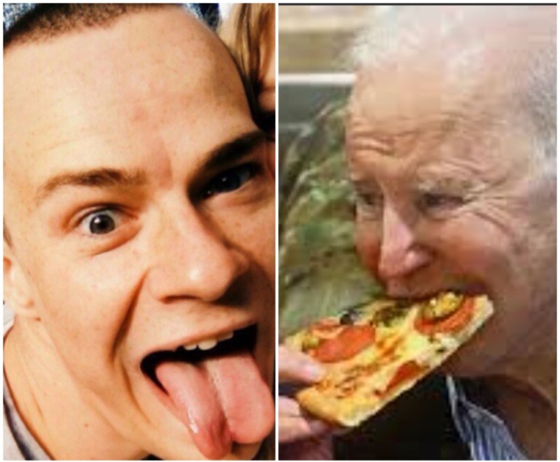 Создать мем: гордон рамзи idiot sandwich, актеры, джо байден ест пиццу