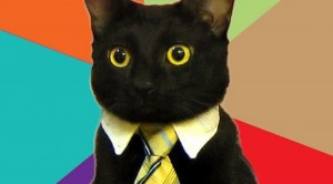 Создать мем: бизнес кот, github, cat meme