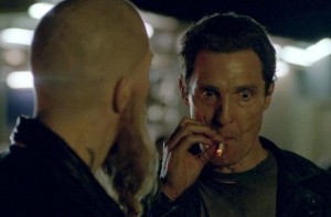 Create meme: a frame from the video, McConaughey addict, Matthew McConaughey meme with a cigarette