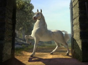 Создать мем: белая лошадь, арабская лошадь альбинос, ахалтекинская лошадь