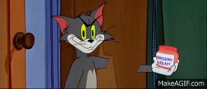 Create meme: cat Tom with the newspaper, show Tom and Jerry, tom and jerry tom