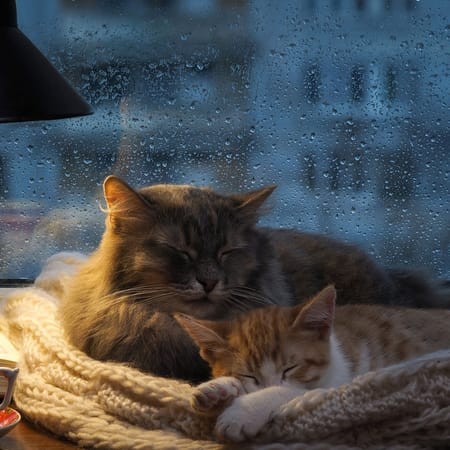 Create meme: cozy evening, cozy cats, cat comfort