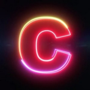 Create meme: neon letter c, neon letters