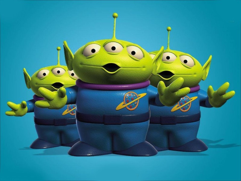 Create meme: the alien from the cartoon, toy story aliens, aliens from toy story
