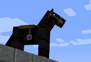 Create meme: horse minecraft