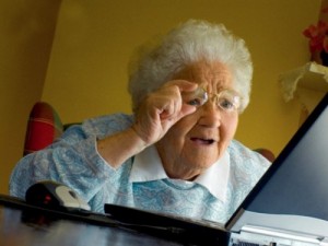 Create meme: pensioner, the internet, grandma