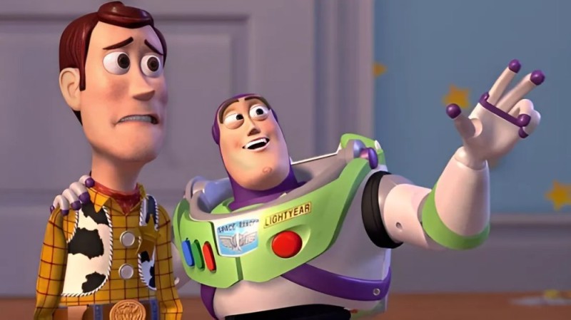 Create meme: they're everywhere , baz Lightyear and woody, Buzz Lightyear infinity is not the limit