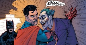Создать мем: injustice супермен убивает джокера, batman joker, джокер против супермена