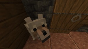 Create meme: the wolf in minecraft, animals in minecraft, a dog in minecraft