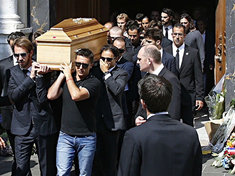 Create meme: a pallbearer, Jules Bianchi funeral, Jules Bianchi's grave
