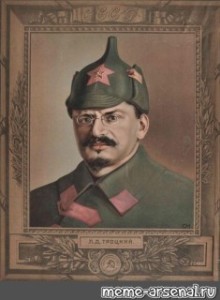 Create meme: lev davidovich trotsky 1918, Lev Davidovich Trotsky, Trotsky at the head of the red army