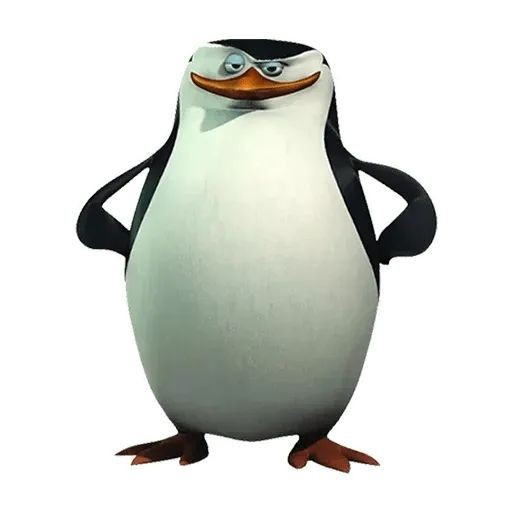 Создать мем: шкипер пингвин, пингвин без фона, мадагаскар пингвины