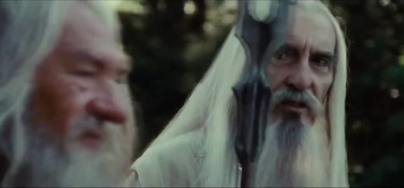 Create meme: Gandalf banishes Saruman, The lord of the rings saruman, saruman