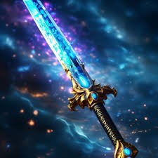 Создать мем: меч бога, космический меч avaritia, магическое оружие