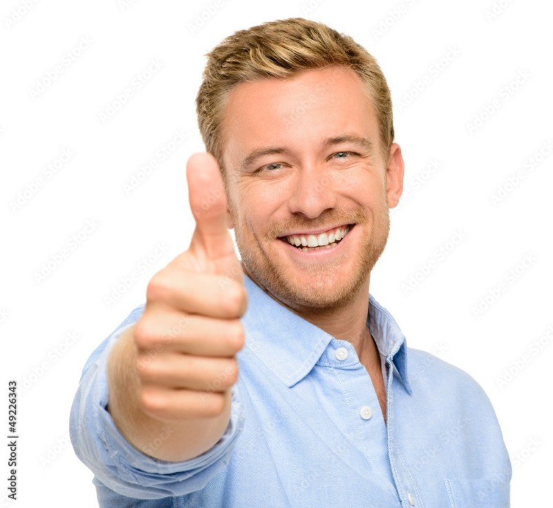 Создать мем: счастливый мужчина, палец вверх человек, мужчина