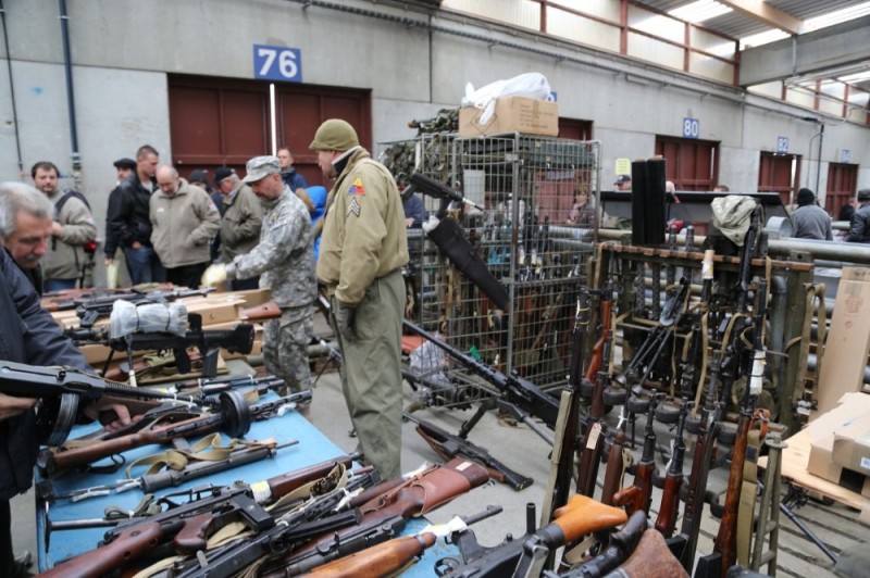 Create meme: gun flea market, the arms market in belgium, militaria exhibition