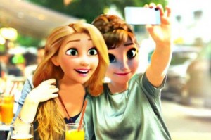 Create meme: disney princess, rapunzel, selfie