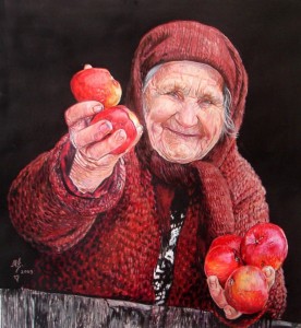 Создать мем: добрая бабушка рисунок, бабушка, старушка фото окружающий мир