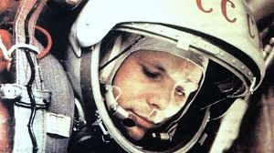 Create meme: Yuri Gagarin in orbit, Gagarin space, Gagarin cosmonaut