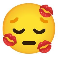 Create meme: emoticons funny, smiley kiss, emoji faces