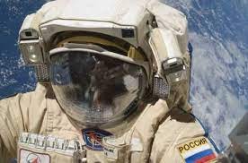 Create meme: astronaut in space, spacesuit Orlan-MKS, astronaut