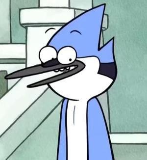 Image result for mordecai regular show face