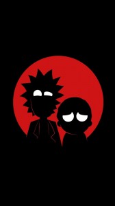 Create meme: Rick and Morty Wallpaper on iPhone 6, rick and morty black background, Rick and Morty