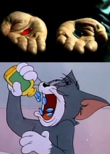 Create meme: Jerry, blue pill meme, drawing Tom and Jerry