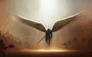Create meme: angel, angel warrior