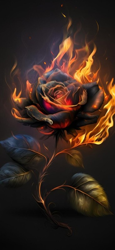 Create meme: flower of fire, vector graphics, a flower on fire