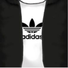 Create meme: adidas roblox t-shirt, t-shirts for adidas roblox, roblox black adidas hoodie t-shirt