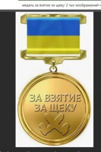 Create meme: medal for the capture of the cheek