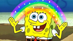 Create meme: spongebob magic, imagination spongebob, sponge Bob square pants