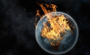 Создать мем: world on fire, горящая планета, планета огня