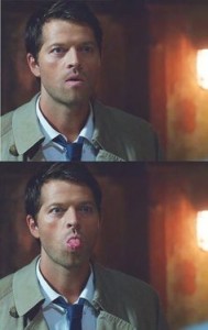 Create meme: Misha Collins Castiel Supernatural