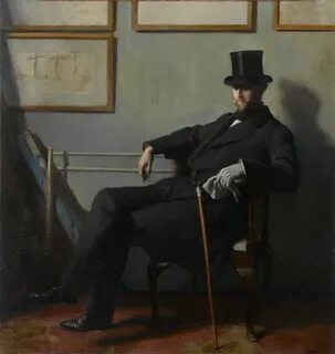 Create meme: painting pattern, william orpen (1878-1931), Portrait in a top hat painting
