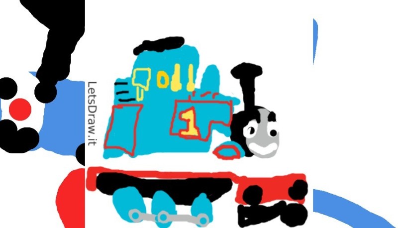 Создать мем: томас паровозик, томас поезд, паровозик