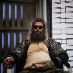 Create meme: Lebowski marvel, Thor Lebowski meme, fatty Thor Avengers finale