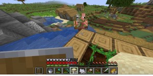 Создать мем: minecraft pocket edition alpha 0.1.0, майнкрафт деревня, Minecraft