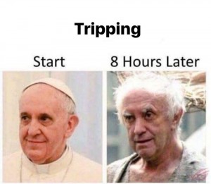 Создать мем: before and after, pope, мем папа римский и его воробейшество