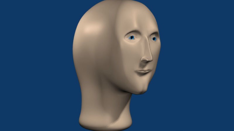Create meme: the human head , head 3 D model, mannequin head