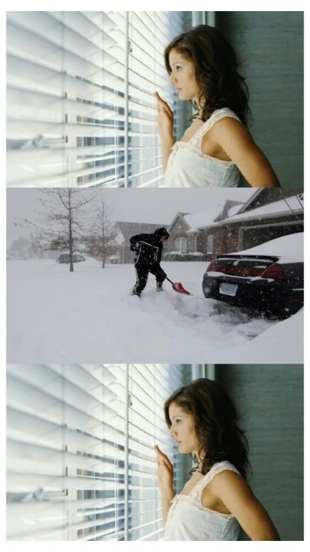 Create meme: snow storm, snow storm in the USA, car 