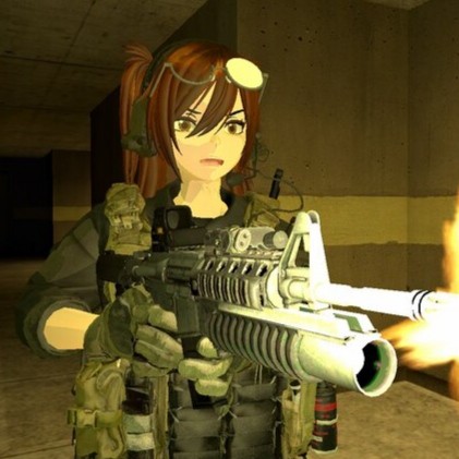 Создать мем: аниме милитаризм, anime war modern campaign, девушки из аниме