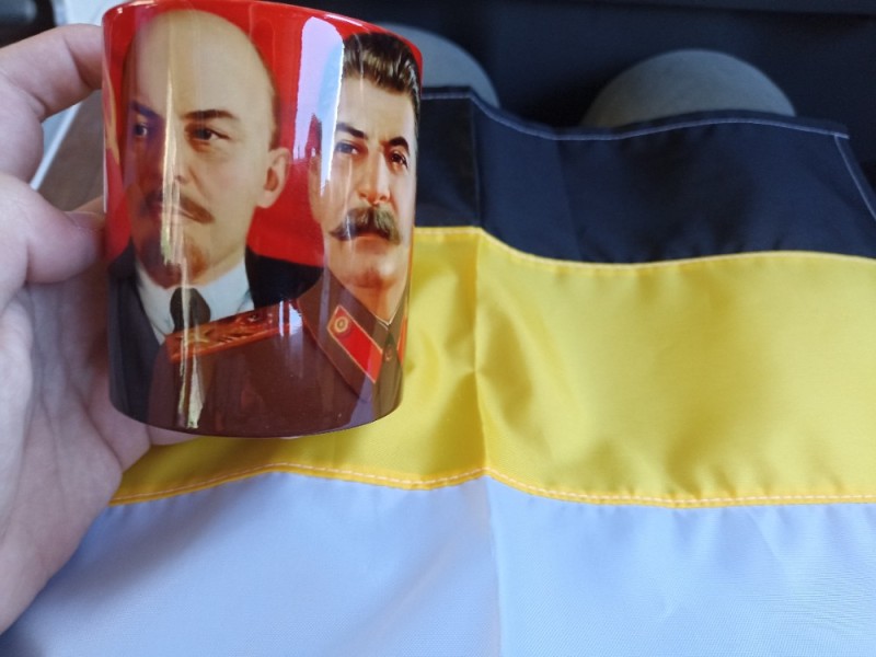 Create meme: stalin mug, Stalin and lenin circle, USSR 
