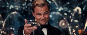 Create meme: Leonardo DiCaprio with a glass of, Leonardo DiCaprio the great Gatsby, Gatsby meme