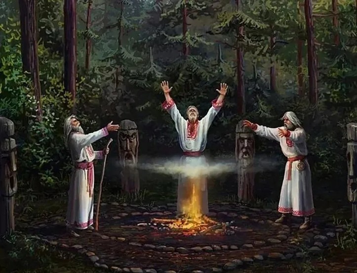 Create meme: initiation of the ancient Slavs, paganism of the Slavs, the pagan Rus 