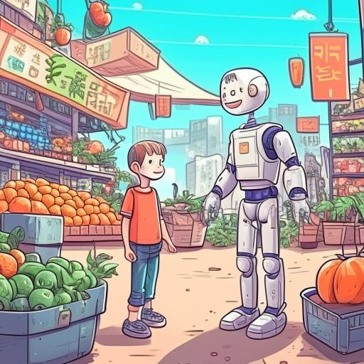 Создать мем: в супермаркете, домашний робот, робот