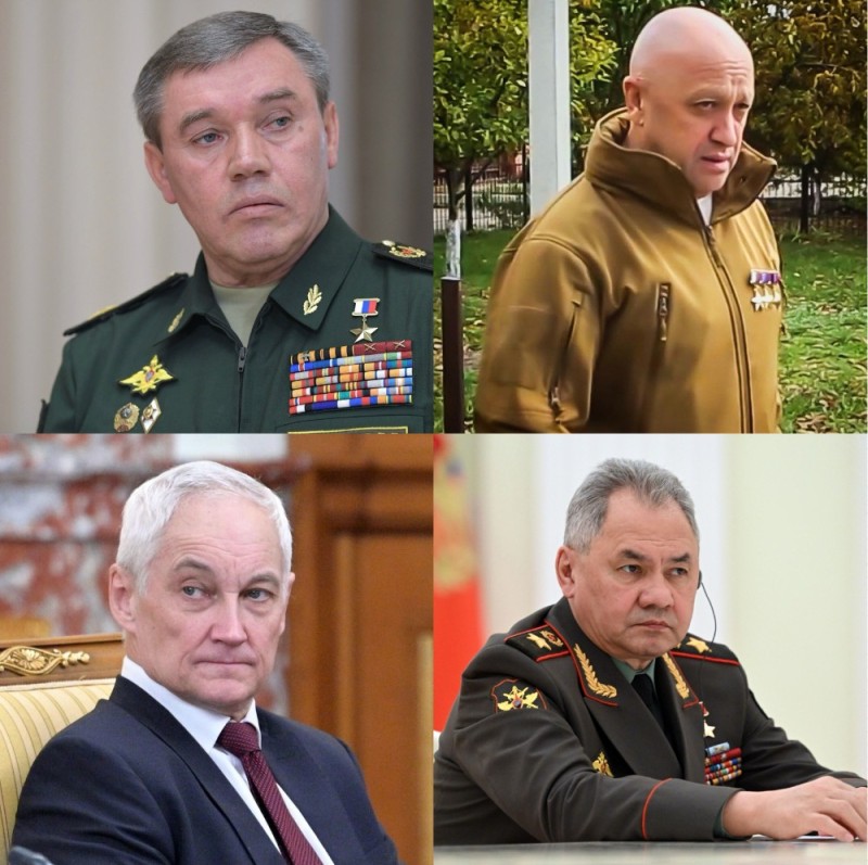 Create meme: PMCs Wagner Shoigu, generals of the Russian Federation, shoigu prigozhin