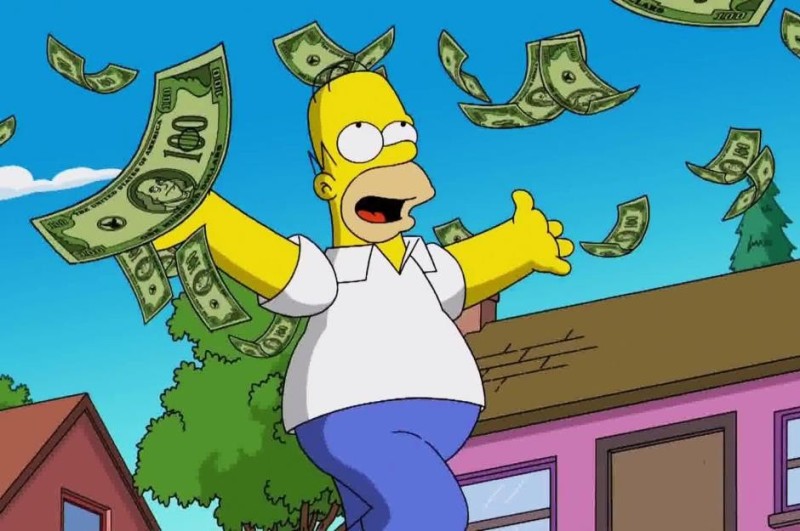 Create meme: The Simpsons money, Homer with the money, money 